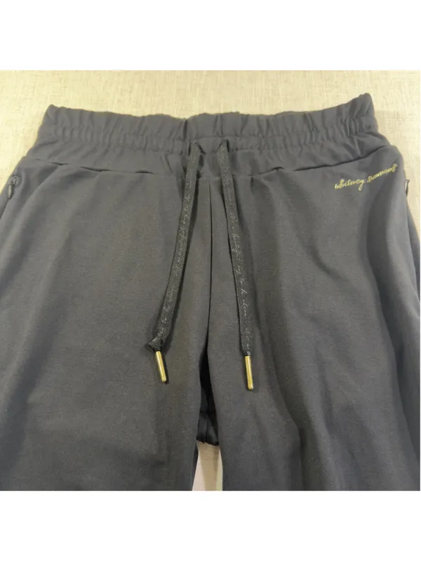 Gymshark Whitney Simmons Women’s Ruched Cuffed Joggers Black Size Medium - Image 4