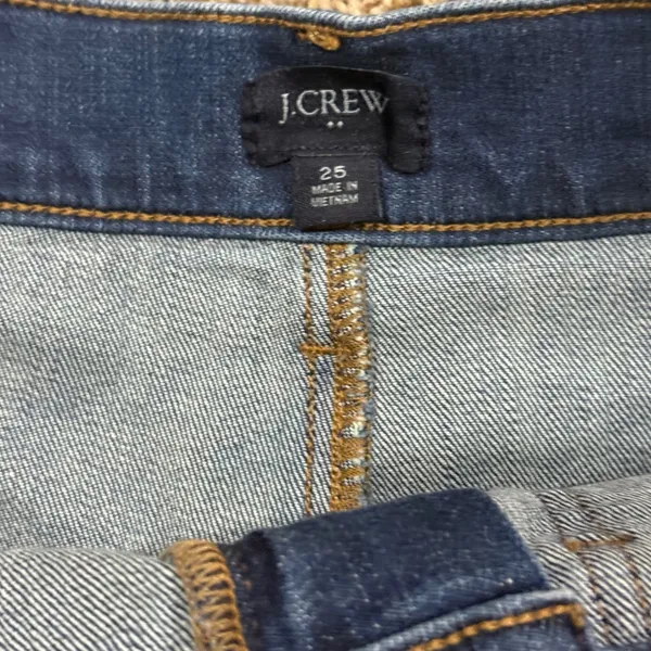 J.Crew Women High Rise Denim Shorts Medium Wash Blue Size 25 - Image 3