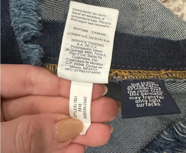 Madewell X Karen Walker Raw-Edged Denim Trianon Top Size 8 - Image 13