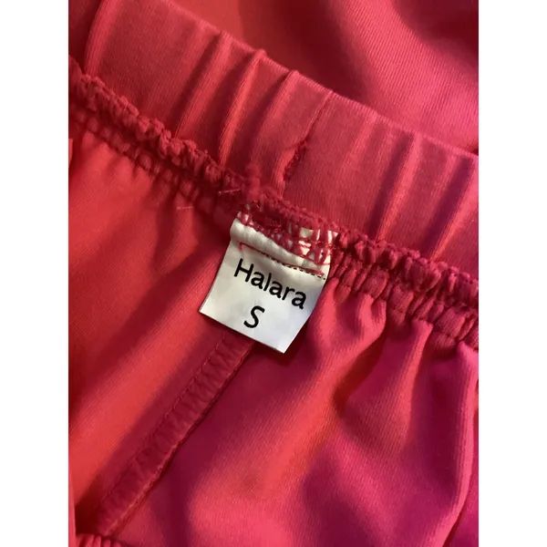 Halara Hot Pink Wide Leg Cargo Pants Drawstring Elastic Waist Womens Small - Image 6