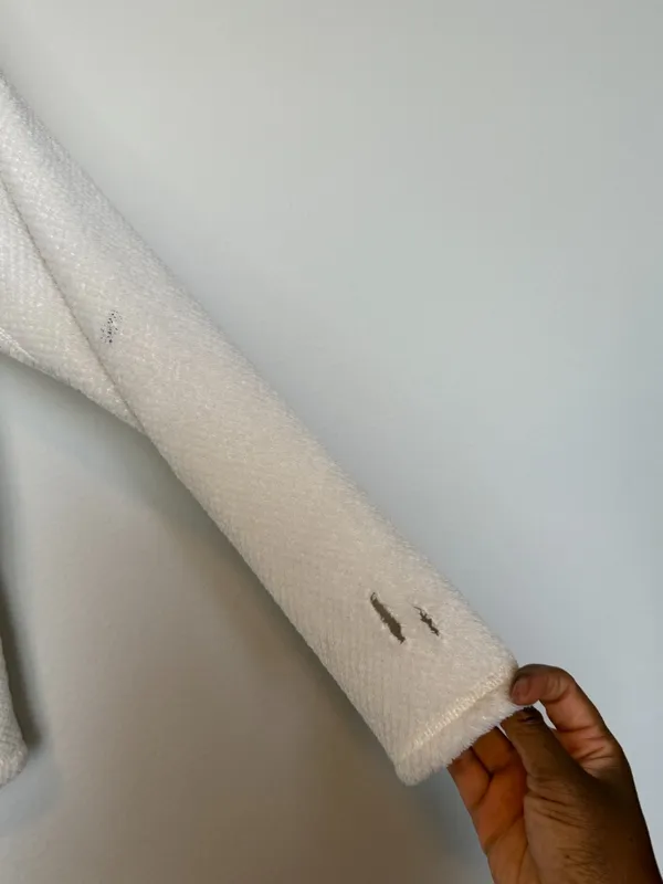 White cream Patagonia Women Fleece Pullover Jacket - Image 8