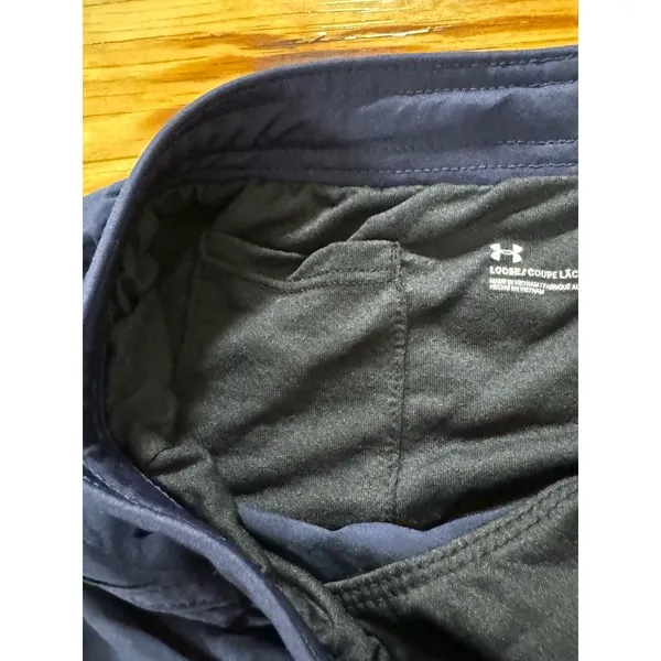 Under Armour Heat Gear Loose‎ Shorts Women’s Size Med Blue Running Sporty Active - Image 8