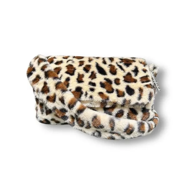 New‎ Gilda Paris Leopard Print Faux Fur Crossbody Shoulder Bag Plush Messenger - Image 4