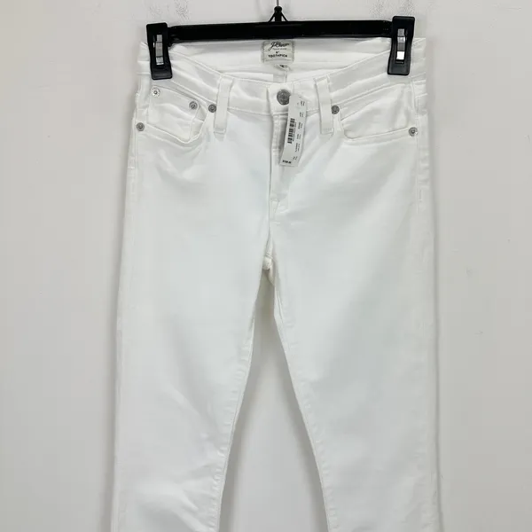 J.Crew 8" Toothpick Jean White Skinny Stretch Classic Denim Womens US 24 NWT - Image 3