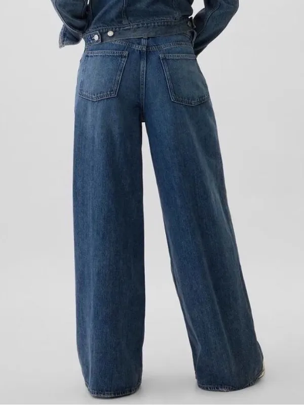 GAP Baggy Jeans Women’s Size 10/30R Dani Dark Wash Wide Leg Cotton Lyocell - Image 8