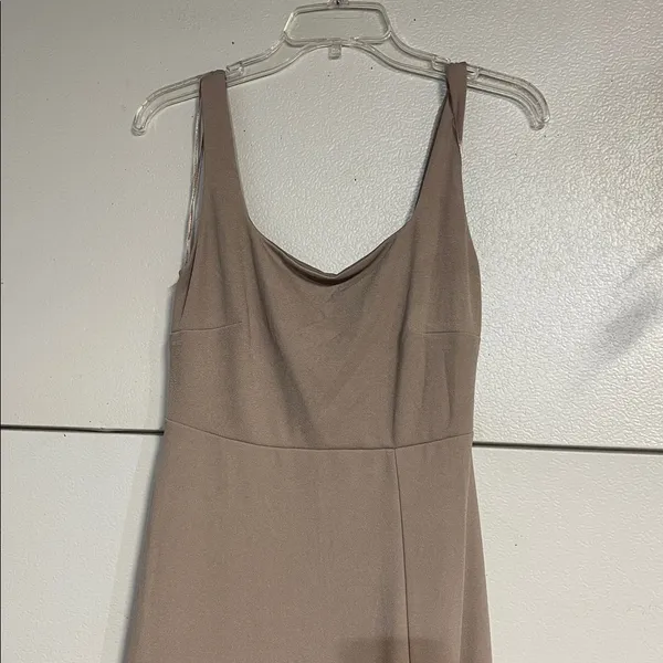 Birdy Grey Alex Taupe Maxi Bridesmaids Dress Gown Beige New Small - Image 3