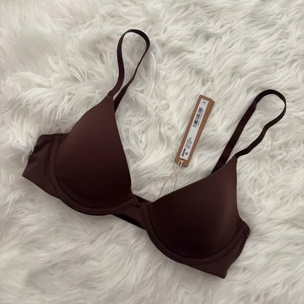 Skims Fits Everybody Scoop Plunge Bra Cocoa Size 32B - Image 4