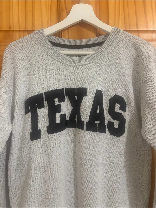 Texas Size Small Grey Crewneck Athleisure Sweatshirt - Image 2