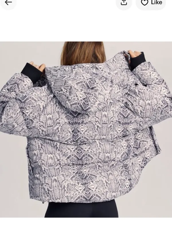 Varley‎ Highland Puffer Jacket snakeskin sz XS - Image 3
