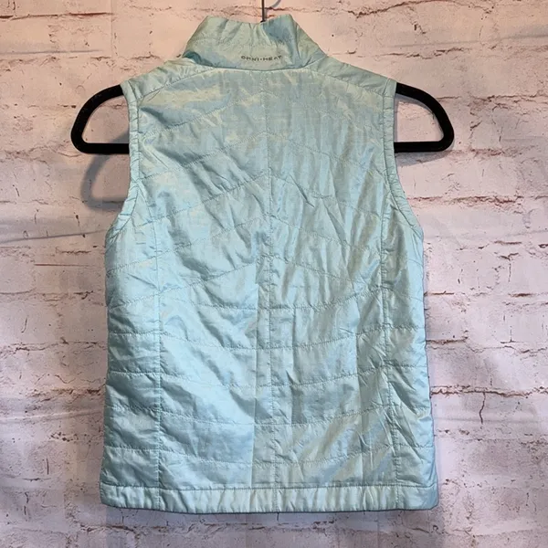 Columbia Vest Womens Small Blue Omni Heat Thermal Reflective Puffer Zip Layer - Image 4