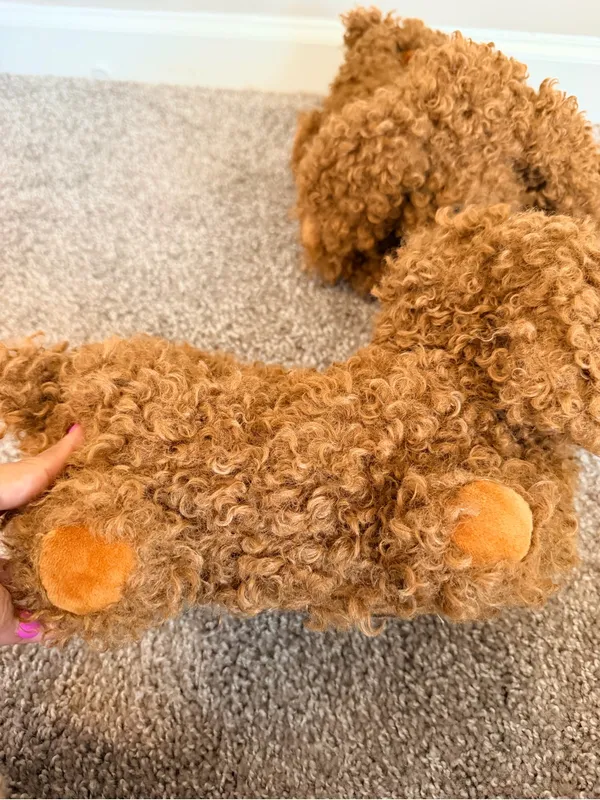 NWT Skims Curly dog faux fur slippers in chai size 38 new in bag - Image 7