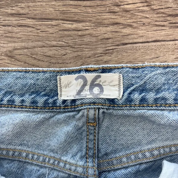 Free People‎ distressed straight leg jeans size 26 - Image 3