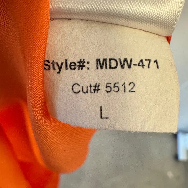 Bar III Orange Sleeveless V-Neck Zip Front Pleated Dress MDW-471 Women's Large - Image 7