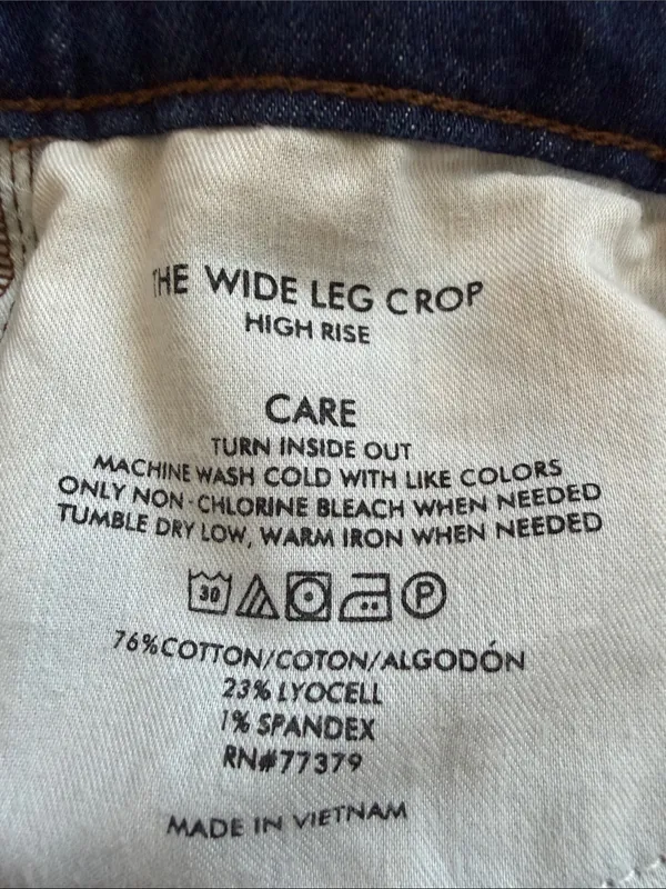 Ann Taylor The Wide Leg Crop High Rise Jeans 2 - Image 4