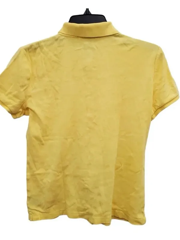 Lauren Ralph Lauren Vintage Women's Yellow Preppy Embroidered‎ Crest Polo Size M - Image 2