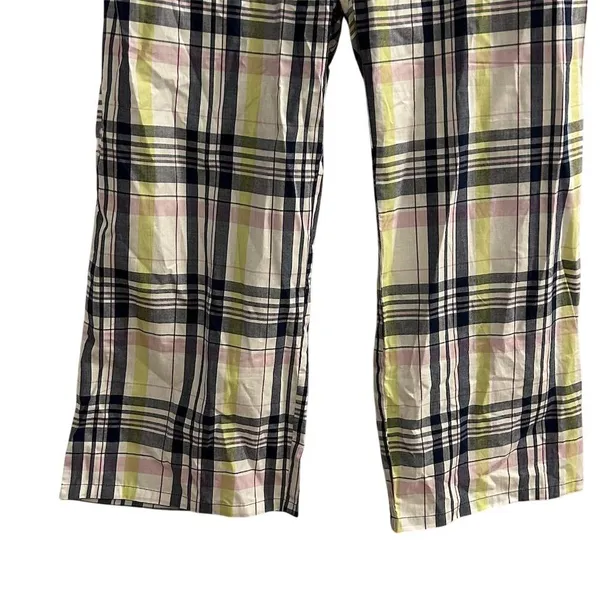 Tommy Hilfiger Womens Plaid‎ Pajama Pants Multicolor Pink Yellow Size L - Image 3