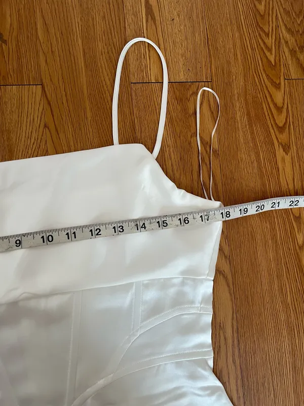 Zara satin effect corset dress in white - Image 6