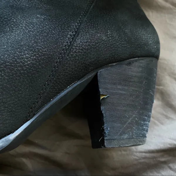 Black Steve Madden Whysper Heeled Ankle Booties - Image 4