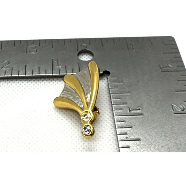 Vintage Rhinestone Gold and Silver Tone‎ Clip On Earrings 1960s Whimsical - Image 6