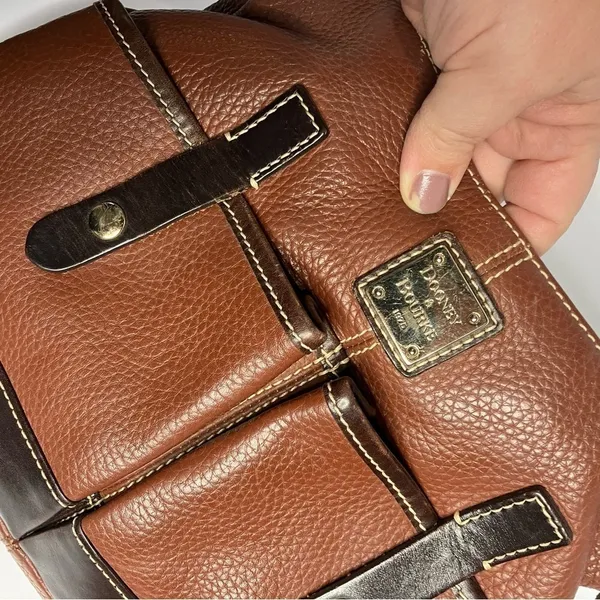 Dooney & Bourke safari brown pebbled leather‎ shoulder bag - Image 2