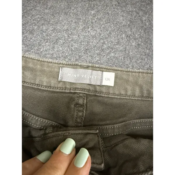 Mint Velvet Khaki Cargo Straight Slim Jeans Women's 8R uk 12R Combat Utility‎ - Image 5