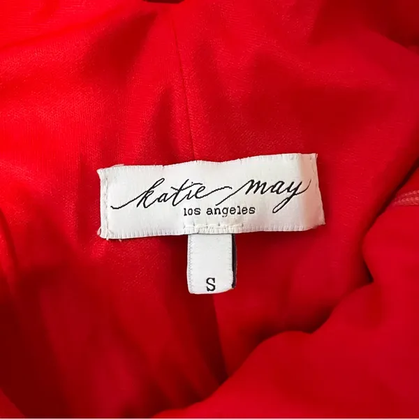 NEW NWT Katie May X REVOLVE Edgy One Shoulder Maxi Gown In Cherry Red - Image 11