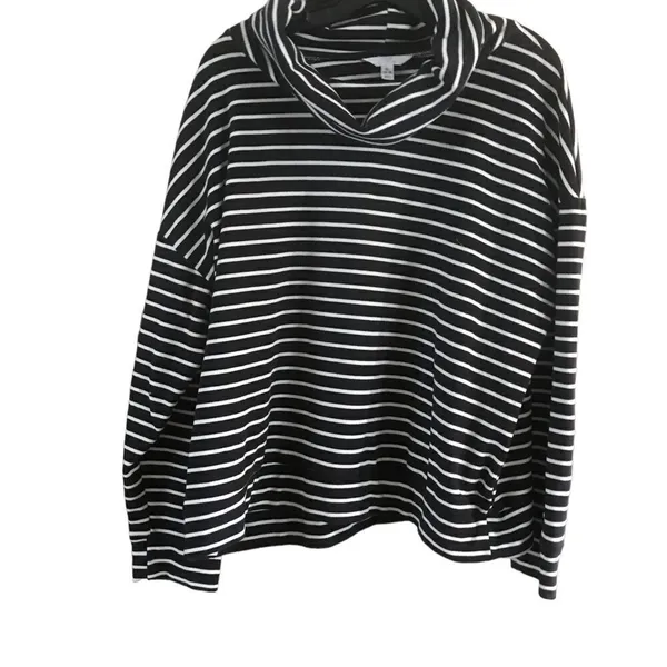 Time and Tru Black and White Striped Top Extra Large - Image 10