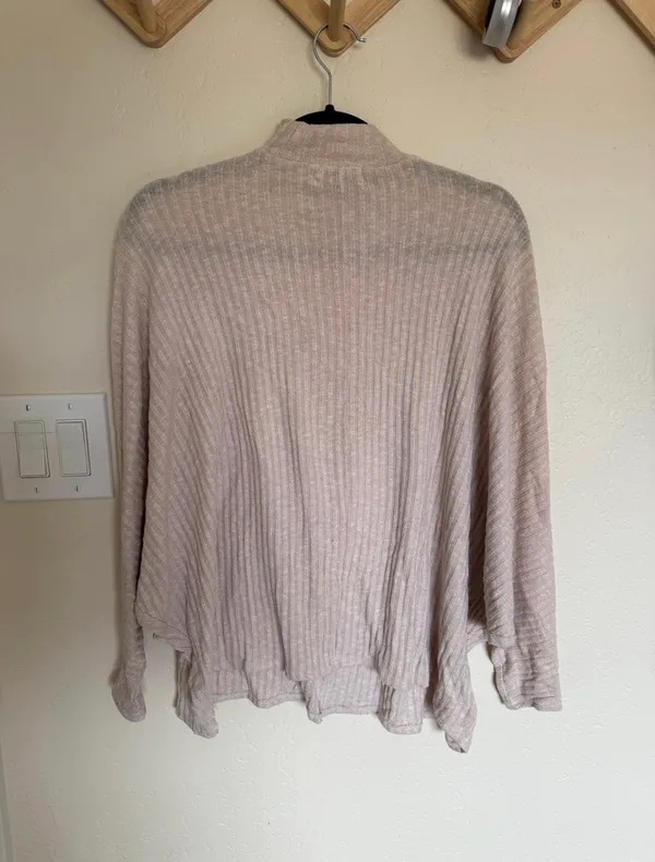 Urban Outfitters Ribbed Choker Cutout Sweater S Beige - Image 6