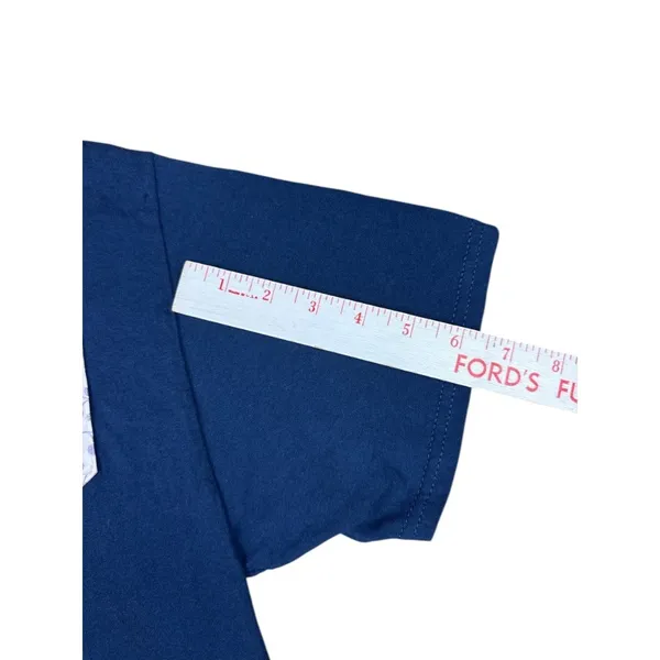 Fruit of the Loom Women’s Navy T-Shirt Quilt Patch‎ Floral Handmade Medium - Image 7