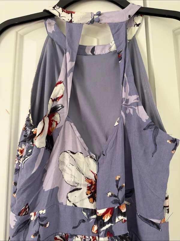 Altar'd State Lavender Floral Halter Maxi Dress - Image 8