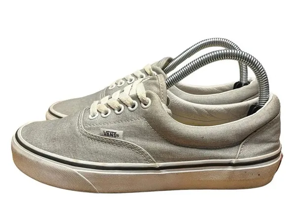 Vans Era Glitter Low Top Lace-up Sneakers - Silver/White - Men's 7 / Women's 8.5 - Image 6