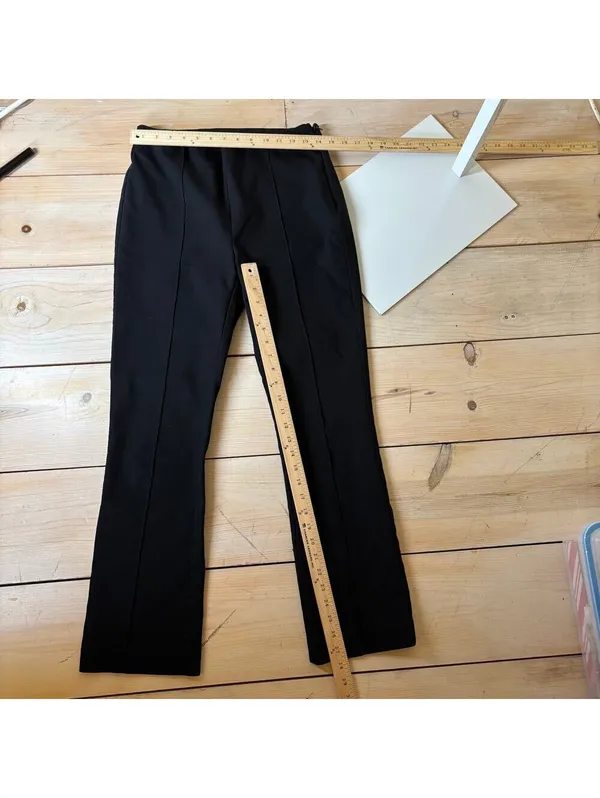 Loft EUC Women's Black Side Zip High Waist Straight Leg Pants Size 6T - Image 8