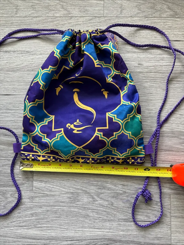 Disney Aladdin Purple & Gold Drawstring Backpack - Image 6