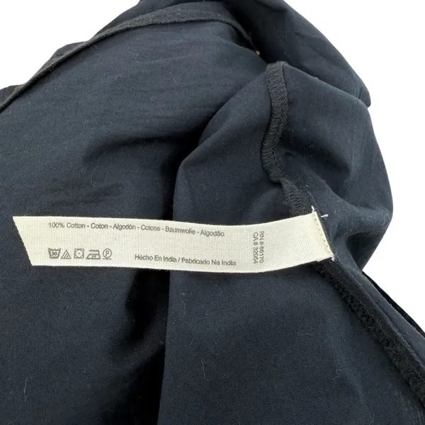 Free People Wrap Tie Front‎ Button Shorts Black Cotton Asymmetrical Size XS - Image 8