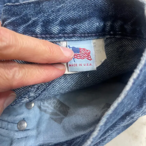 Rocky Mountain Clothing Co Vintage Western High Rise Studded Jeans 29/9 Blue USA - Image 9