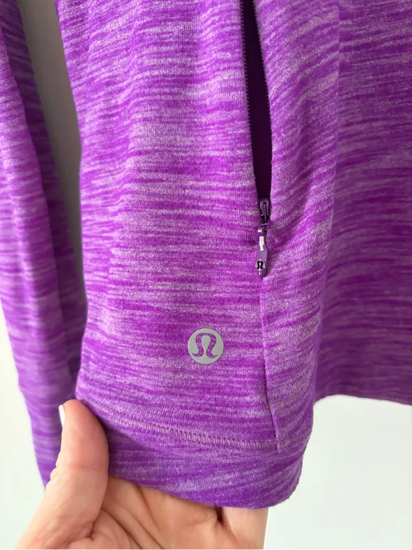 Lululemon Runderful Long Sleeve Heathered Tender Violet Warm Run Layering 10 - Image 4