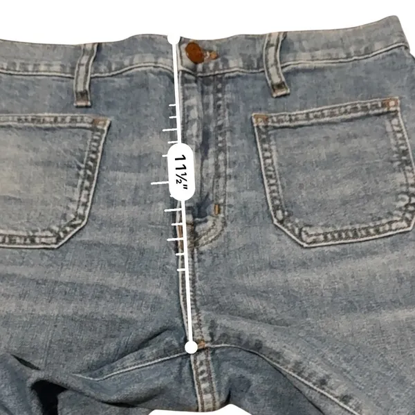 Madewell Wide Leg Crop Jeans Womens 26 Blue High Rise Patch Pocket Denim - Image 10