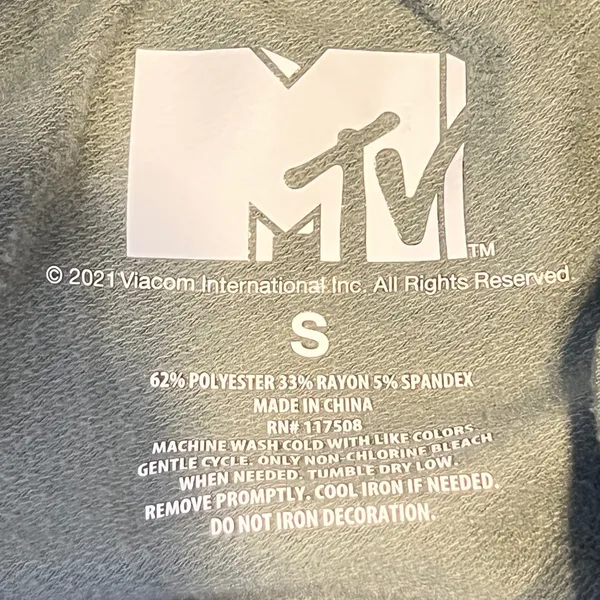 744 | MTV‎ Music Television Graphic Jogger Sweatpants Sage Green Womens Small - Image 5