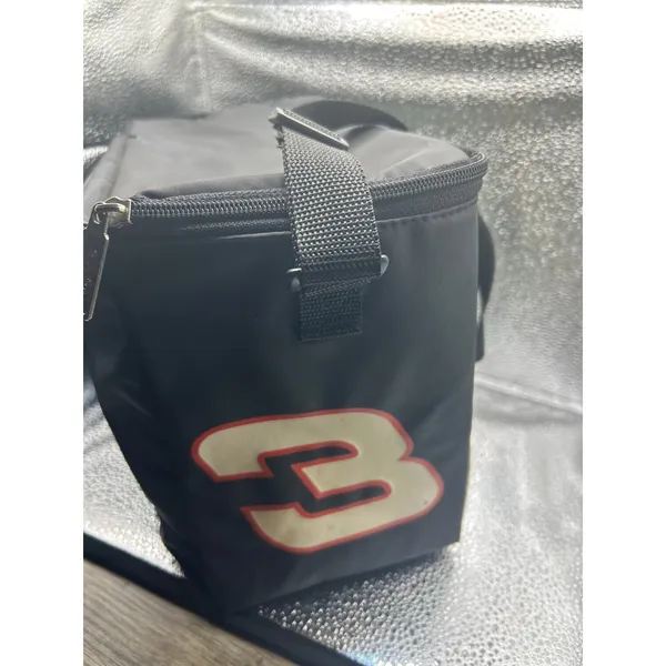 Dale Earnhardt Sr #3 NASCAR Soft‎ Insulated Lunch Bag Cooler Black VTG Read - Image 6