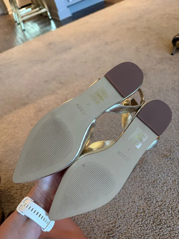 J Crew Gold Flats - Image 3