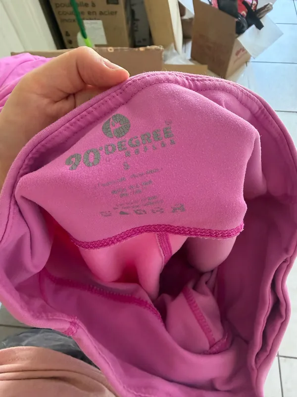 90 Degree by Reflex Pink High-Waisted Athletic Workout Leggings- Size Small - Image 2