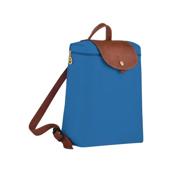Longchamp Cobalt Le Pliage Original Nylon Leather Trim Foldable Backpack - Image 3