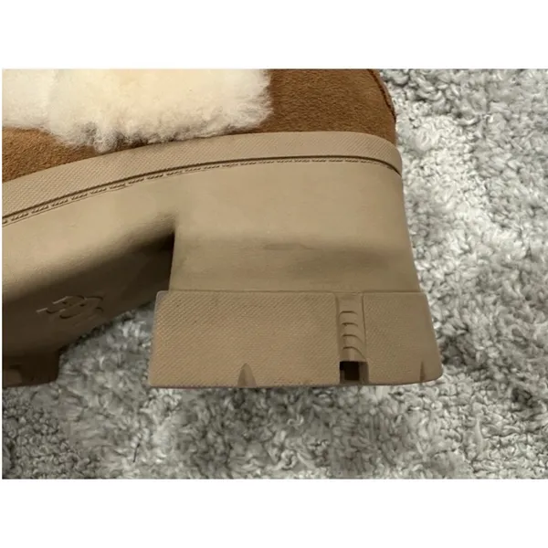 Ugg Brooklyn Sunburst Chestnut Suede Platform Boots Women's Size 10 - Image 2