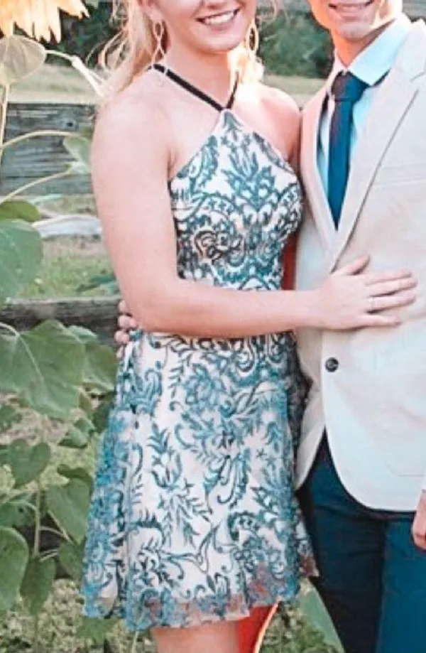 Xtraordinary Blue lace Homecoming/cocktail dress - Image 3