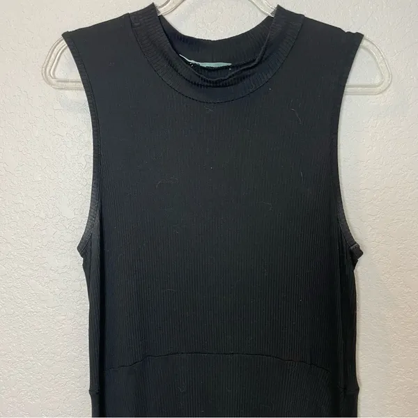 MAURICE’S Mockneck Ribbed Fitted Waist Black Sleeveless Dress Size XL - Image 2