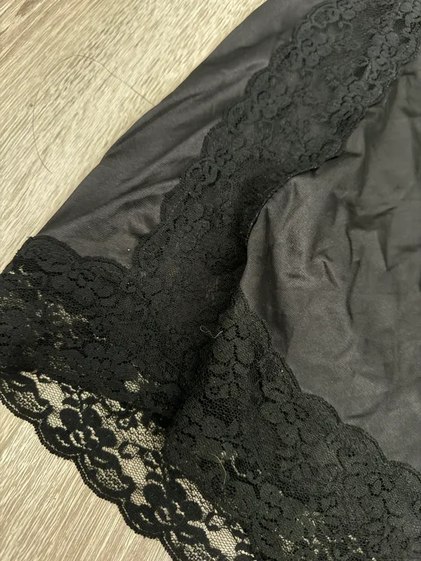 Vintage Black Slip Skirt - Image 4