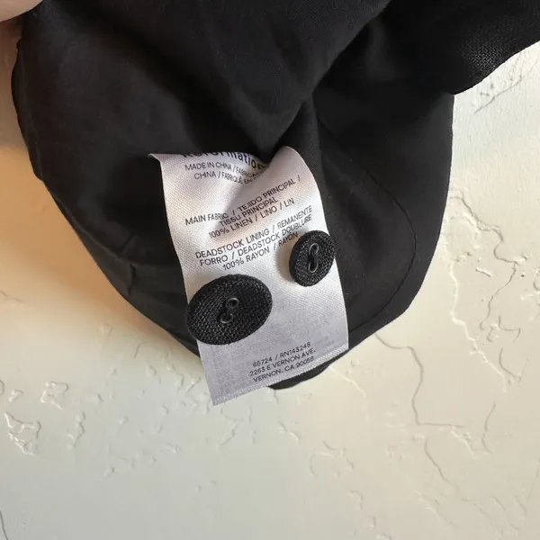 Reformation | Tate 100% Linen Halter Button Vest Top in Black | size 6 - Image 7