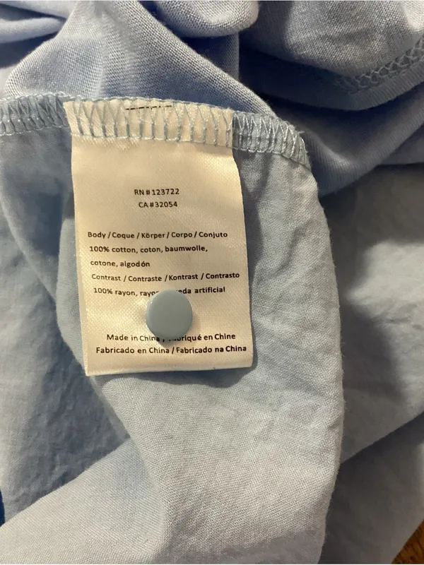 One September Blue Paulette Embroidered Eyelet Top Size Small - Image 7