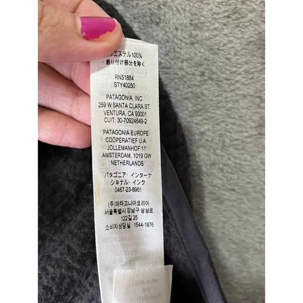 Patagonia R1 Air Zip Neck Pullover Fleece‎ Black Polartec Hiking Women's XXL - Image 9