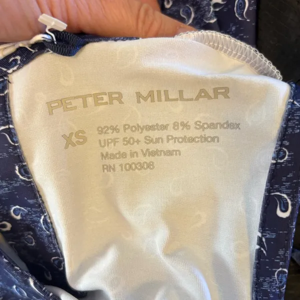 NWT Peter Millar Scottie Tossed Paisley Print Sleeveless Mock Neck Shell sz XS - Image 3